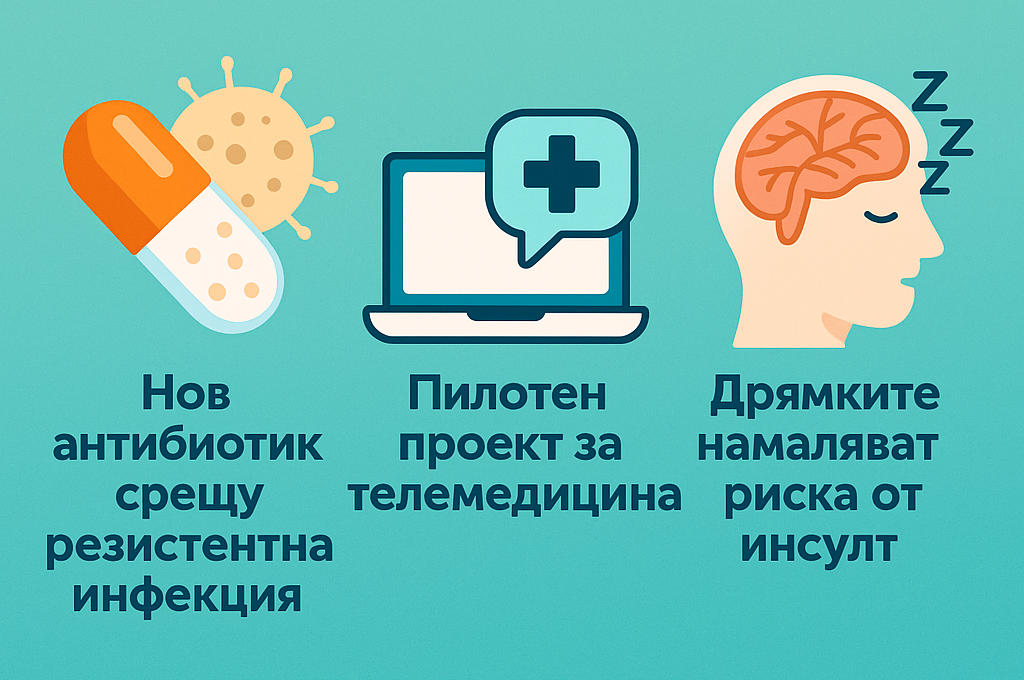 Нов антибиотик срещу резистентна инфекция и още важни събития в здравеопазването